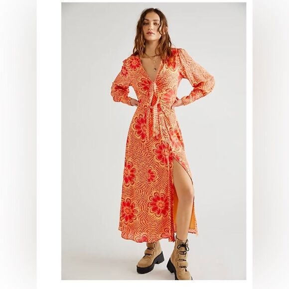 New  Free People Napa in sunshine dress size XS - Picture 1 of 11
